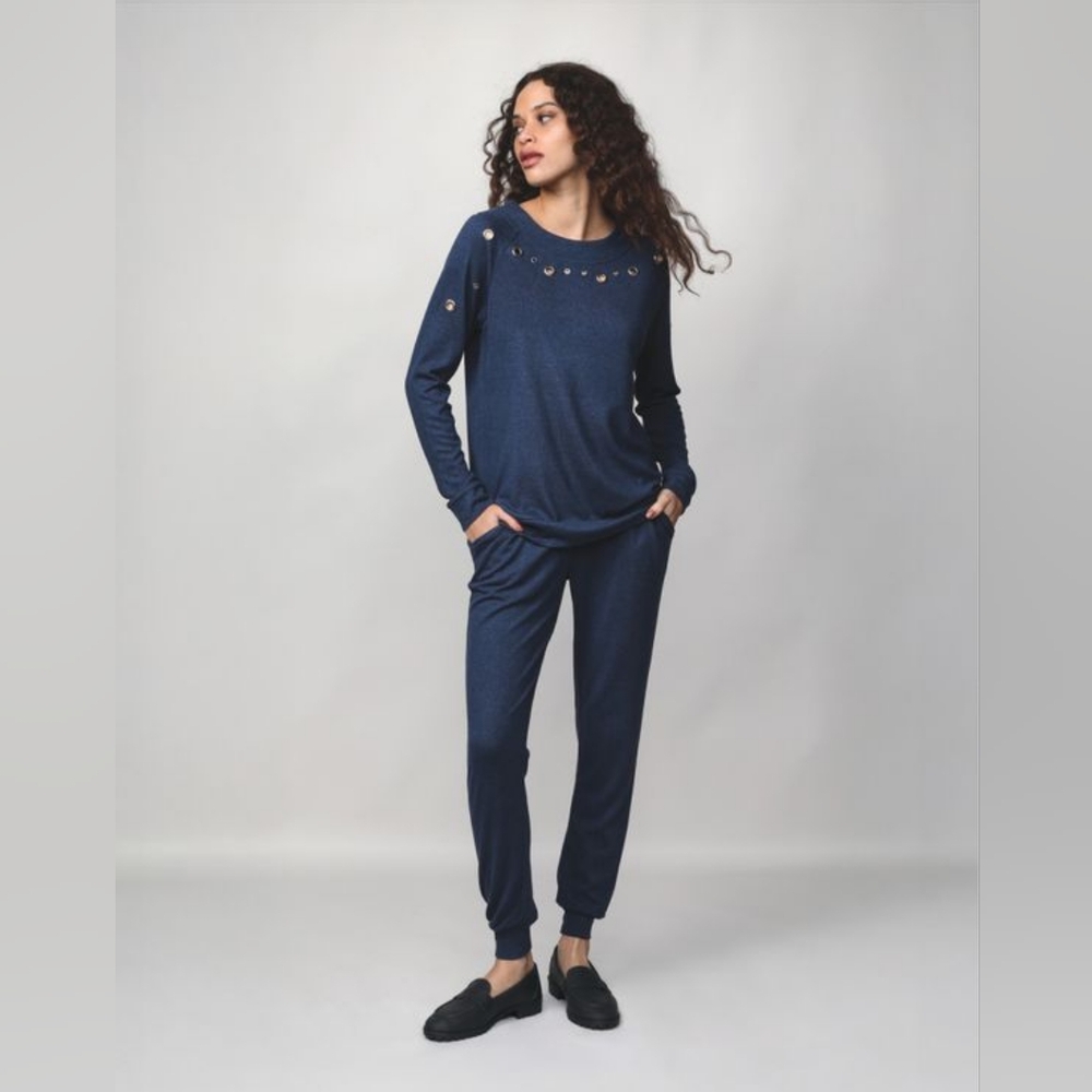 Studio 1886 (Avon) Women's Navy Blue Grommet 2-Piece Set - Size 3X